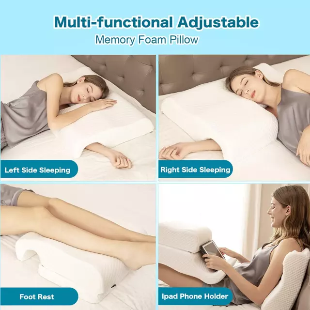 Homca Memory Foam Pillow For Couples - Adjustable Cuddle Pillow Anti Pressure Ar 3