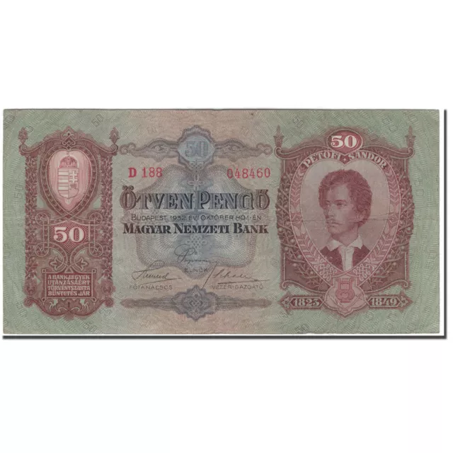 [#594596] Banknote, Hungary, 50 Pengö, 1932-10-01, KM:99, VF(30-35)