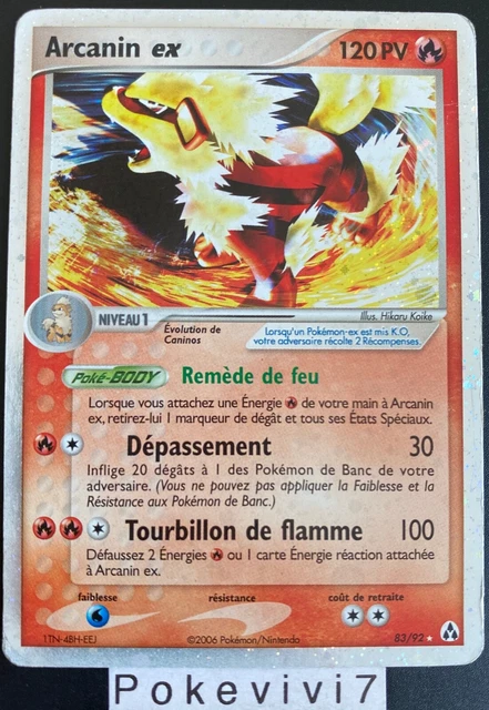 Carte Pokemon ARCANIN 83/92 EX Ultra Rare Bloc EX Créateurs de Légendes FR