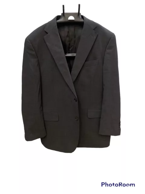 PIERRE BALMAIN of PARIS USA48R/IT58 SINGLE BREASTED DARK GREY SUIT MADE ITALY