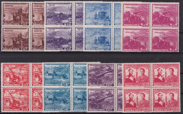 ROMANIA 1943 Mi 782 / 789  BL4  MNH