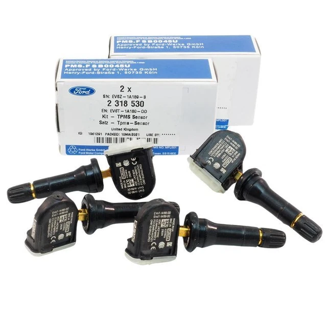 4 Capteurs TPMS Pour Ford - Compatible B-Max, C-Max, Fiesta, Focus, Mondeo, Kuga - Références V25721237, TXS148