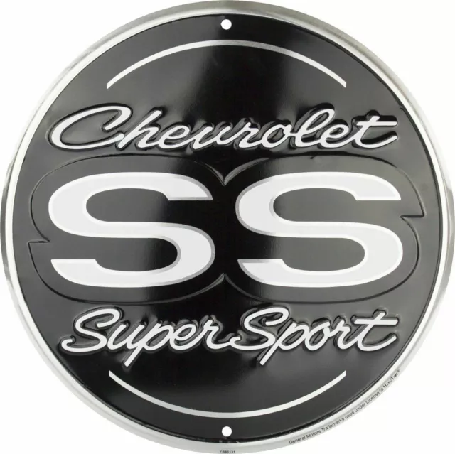 ¡Placa de chapa CHEVCHEVROLET SS 60 cm! Camión deportivo Corvette Camaro Chevy Chevelle