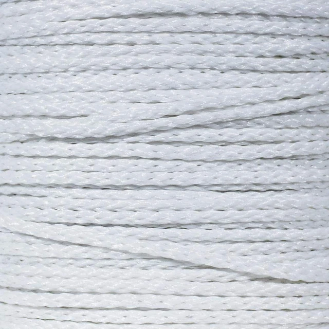 Hollow Braid Polypropylene Rope 1/4 Inch, 500 Feet, White - Barrier Rope - Trail