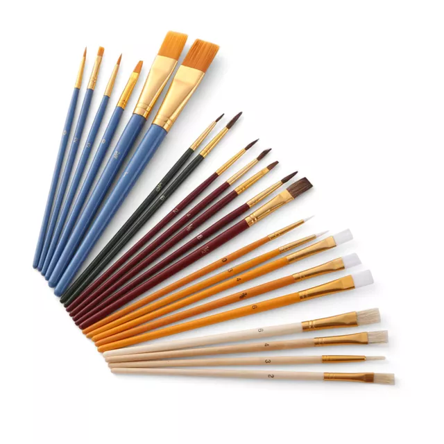 ARTIFY 38 Pieces Paint Brushes, Intermediate Series, Hog Bristle