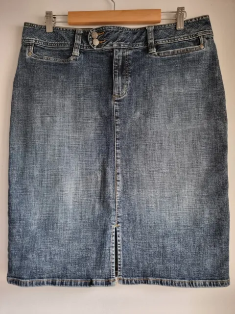 Something For Bec Colorado Ladies Straight Blue Denim Skirt  Size 14