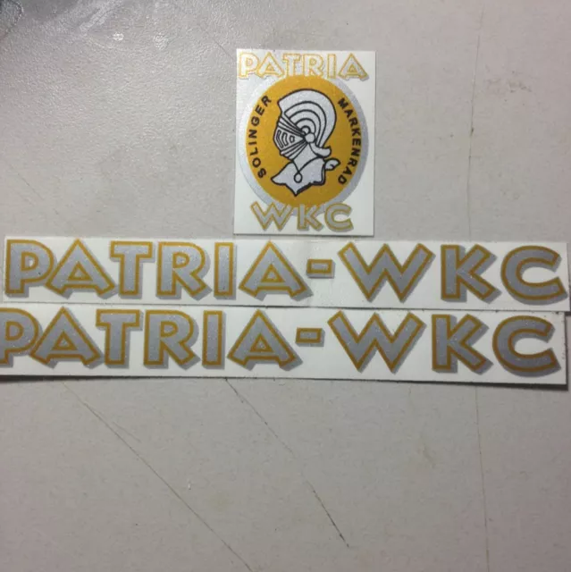 Patria-WKC Early Fifties German Racing Bicycle Moped decal set