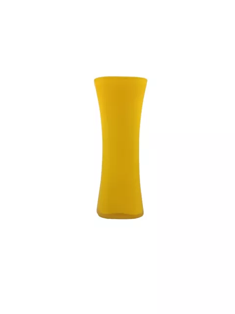 Vase Diabolo opaline Poudrée jaune vif vintage Murano pop space age années 70 80