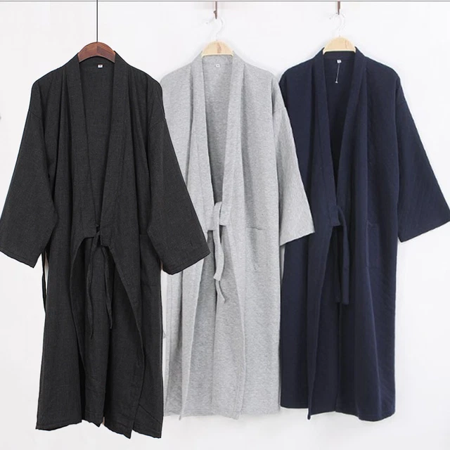 Accappatoio alla moda comodo locker lounge uomo camicia da notte baggy