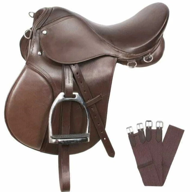 Silla De Montar A Caballo Inglesa Nova De Cuero Para Todos Los Usos Y...