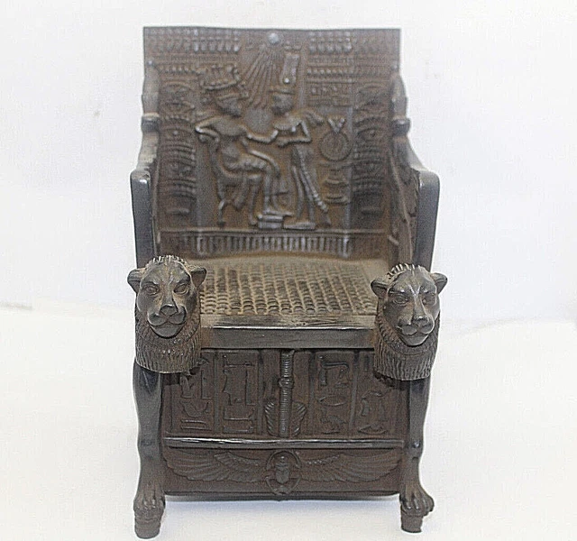 RARE ANCIENT EGYPTIAN ANTIQUE TUT Throne Chair Pharaoh King Tutankhamen