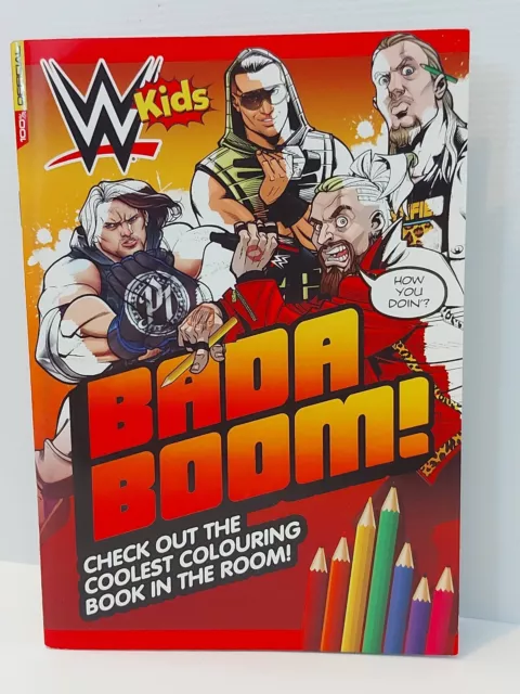 WWE Kids Bada Boom Colouring Book Coloring Never Used Enzo AJ Styles Miz 2017