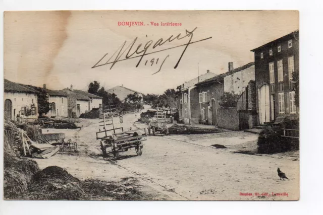 DOMJEVIN by Lunéville Meurthe and Moselle CPA 54 interior view of the village