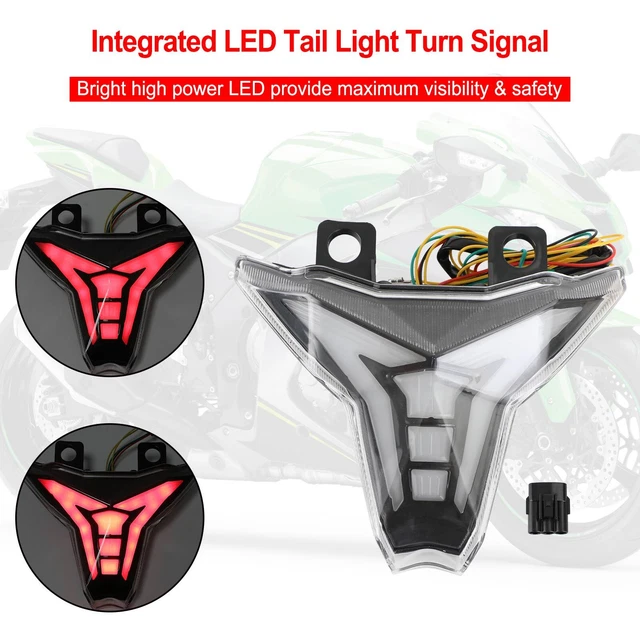 Integrated Tail Light Turn Signal For KAWASAKI Ninja ZX10R Z1000 2013-2022 Clear