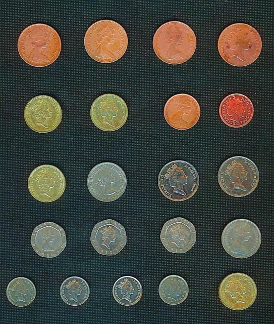 QUEEN ELIZABETH II Königin Coin Collection, Lot 21 COINS, Münzen, United Kingdom