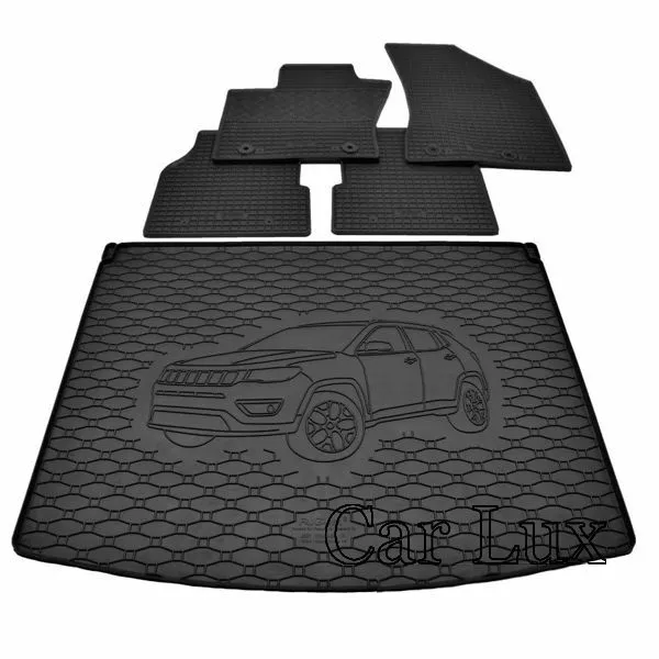 Protector maletero + alfombras de goma a medida para JEEP Compass II desde 2017-