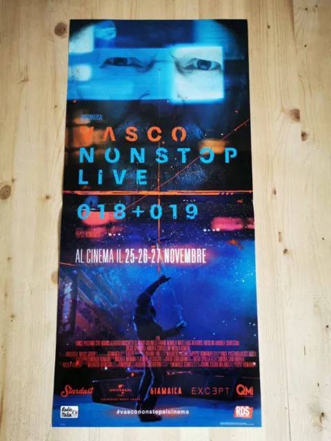 VASCO NON STOP LIVE Locandina Film 33x70 Cinema Poster Originale BLASCO ROSSI