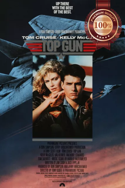 TOP GUN TOM CRUISE V2 1986 80s MOVIE ORIGINAL CINEMA PRINT PREMIUM POSTER