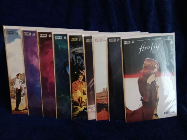 9 Comic Book Lot Of Firefly. 26,27,29,30,31,32,33,34. 26,35 Are Not Variants