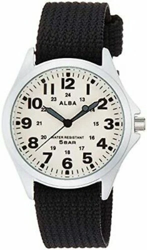 Montre Alba Japan Quartz Homme - Pour Pièces Détachées Ou Réparation - Boîtier Acier - Occasion Ne Fonctionne Pas