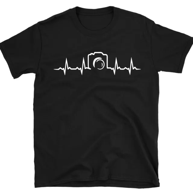 Heartbeat Camera Funny Mens T Shirt Photography Gift Idea Top New Photographer