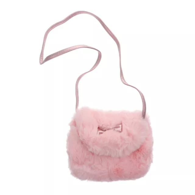 Pink High-grade Faux Fur Children's Bags Baby Girl Fluffy Crossbody