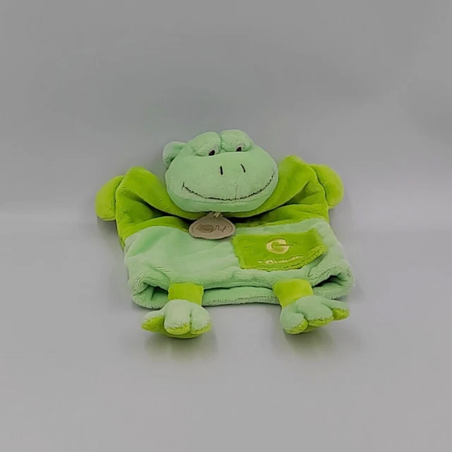 Doudou plat marionnette g comme grenouille BABY NAT - 30689