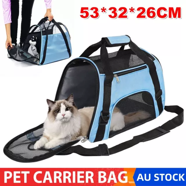 Pet Carrier Bag Portable Large Cat Dog Comfort Tote Travel Bag Airline Approved