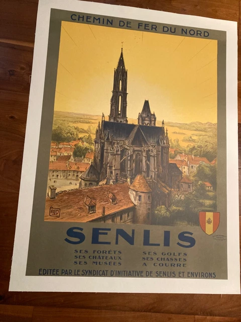 Original 1925 Senlis, France Rail Travel Poster by ALO