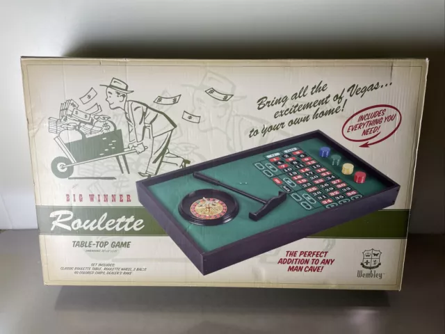 Wembley Big Winner Roulette Table-Top Game 20”X12”X2.25” -Bring all excitement