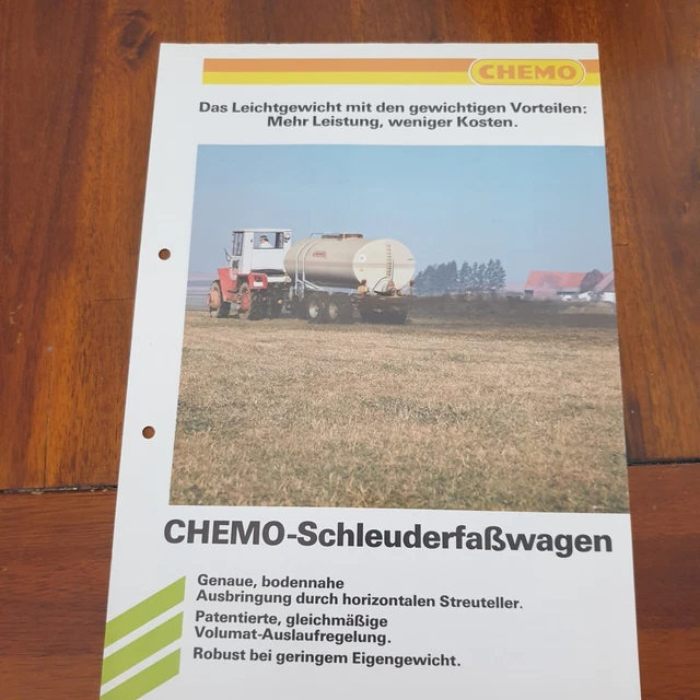 CHEMO Schleuderfasswagen Schlepper Traktor Prospekt Landmaschine i