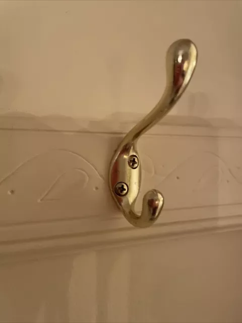National Heavy-Duty Brass Clothes Wardrobe Hook N327213 National N327213