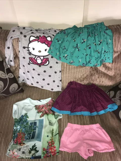 🌻 Girls Bundle 4 - 5 Years Skirt Shorts Dress Top Next Hello Kitty