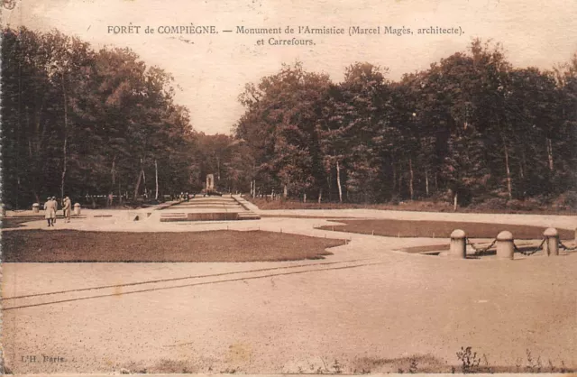 CPA-forêt de Compiègne monument de l'armistice