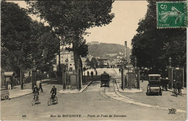 CPA AK PARIS 16th Bois de Boulogne Porte et Pont de Suresnes (925464)