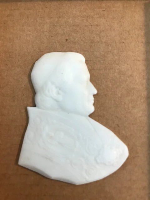 Camée En Plâtre Profil Masculin XIXe Siècle - Vintage, Décoration Ancienne, Pièce Unique