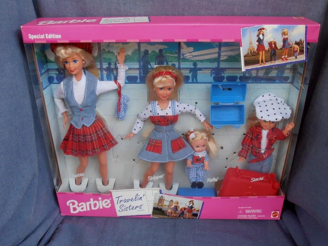 Vintage Mattel Barbie Doll Travelin' Sisters  1995  Special Edition - Gift Set !
