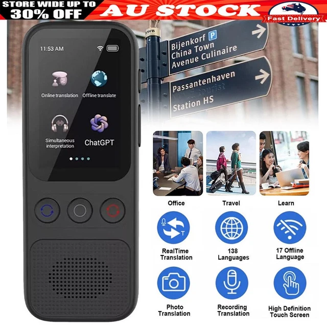 Language Translator Device, Two-Way Language Translator Device, 138+ Languages Supported, Real