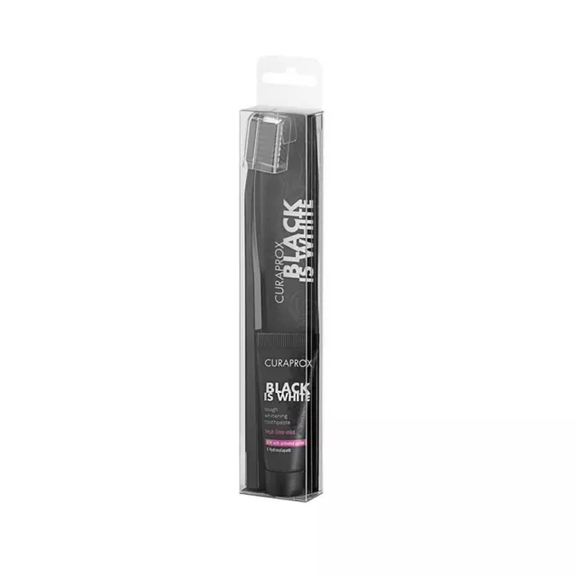 CURAPROX Black Is White Light - Toothbrush + Toothpaste 10 ml