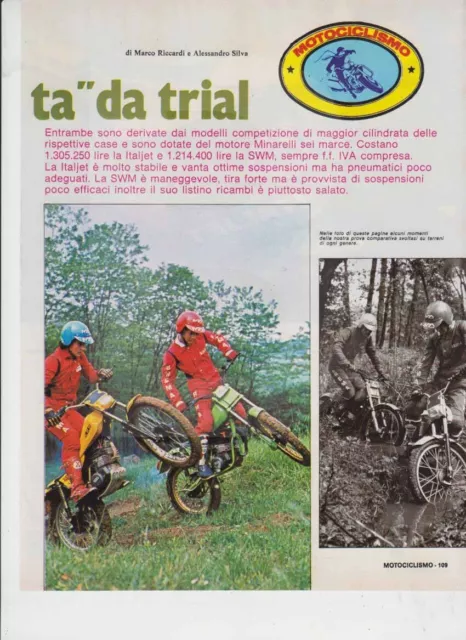 advertising advertising MOTORCYCLE ITALJET-SWM 50 TRIAL 1981-MOTOITALIANE TRIAL ERA 2