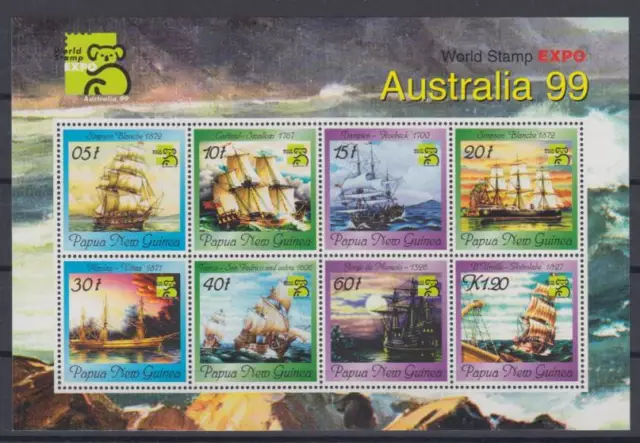 Papua Neuguinea Block 15 postfrisch/** Briefmarkenausstellung Schiff Segelschiff