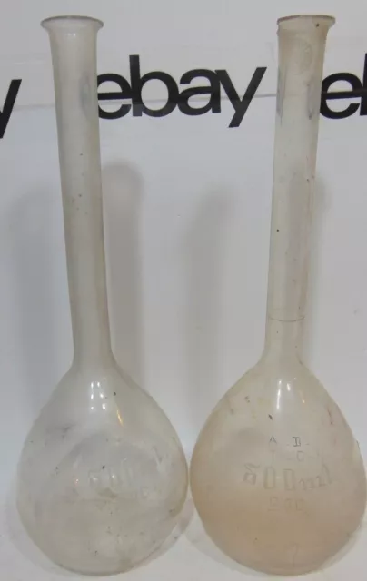 Pyrex Flask Beaker 500 ml cc Watch Glass Vase Antique Vintage Stem Mix  A_D  T_D