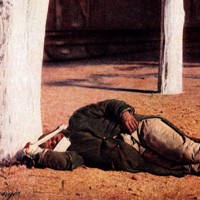 Vintage 1910s WWI Last Passenger Serbian War Wounded Veteran Postcard Tchernoff