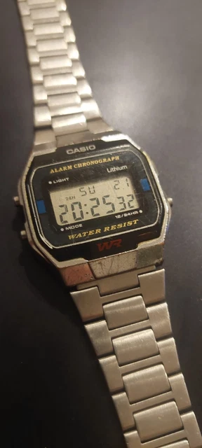 VINTAGE CASIO 593 A163W stainless steel wristwatch 3.00 PicClick UK