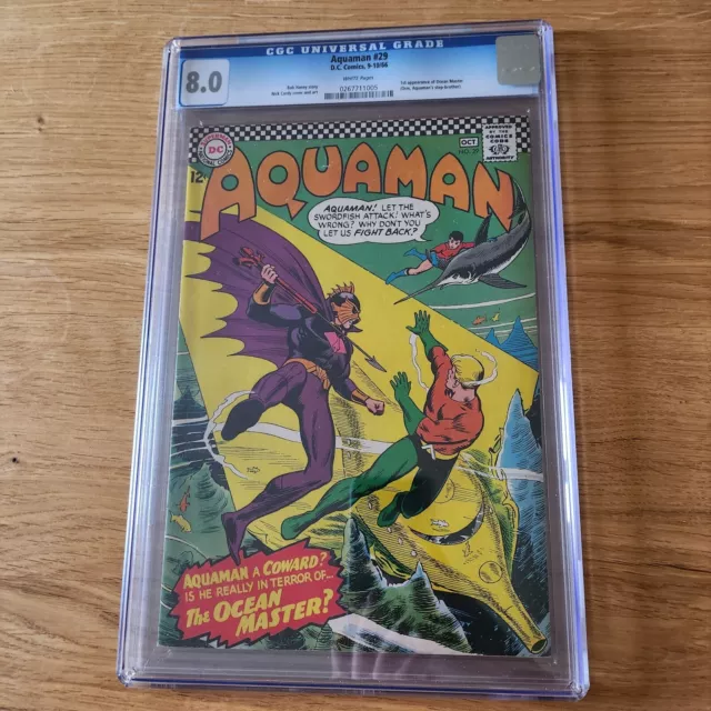 AQUAMAN #29 - 1st App Ocean Master - CGC Grade 8.0 (White Pages)