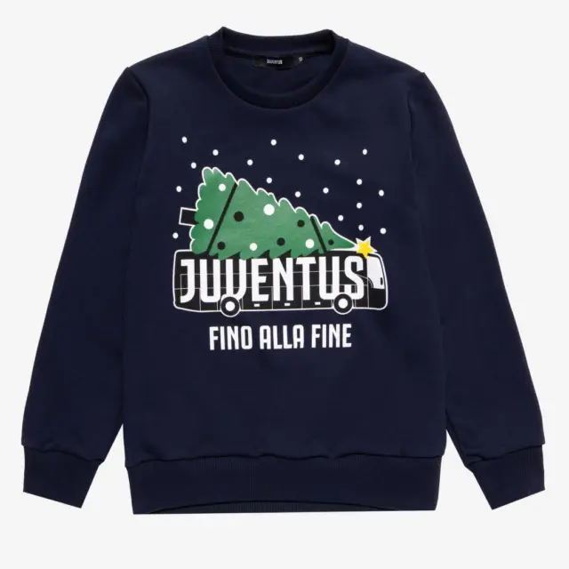 Felpa Decorazione Natalizia Fino alla Fine Natale Juventus Blu Ragazzo
