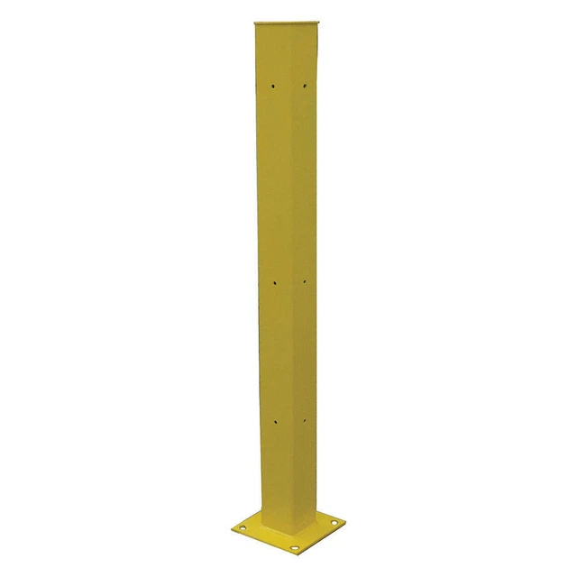 GRAINGER APPROVED 21XM01 Tubular Mounting Post,10 In x 60 In,Ylw