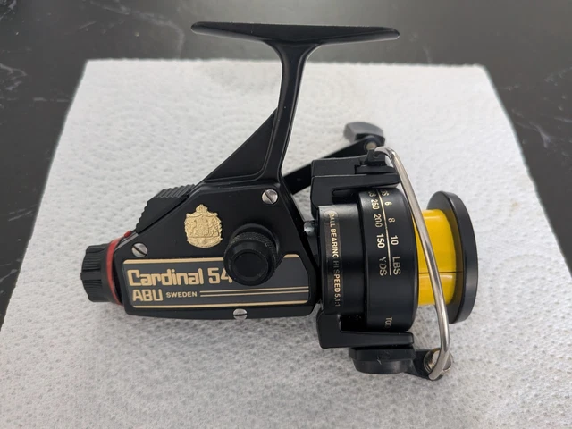 ABU CARDINAL 54 Fishing Reel Vintage Built in Sweden. Mint