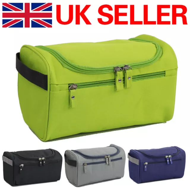 UK Travel Wash Bag Hanging Toiletry Large Capacity Shaving Gym Makeup Bag