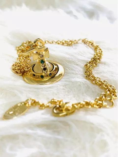 VIVIENNE WESTWOOD TINY Orb Necklace Gold $126.87 - PicClick